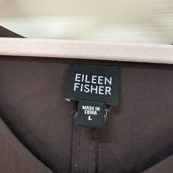 EILEEN FISHER | Sleeveless Silk Brown Maxi Dress - Picture 2 of 5